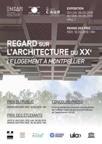 Affiche expo EnsaM Regard sur l'architecture du 20e siècle